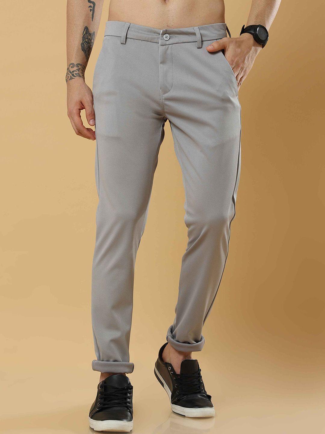 tailoraedge men grey relaxed chinos trousers