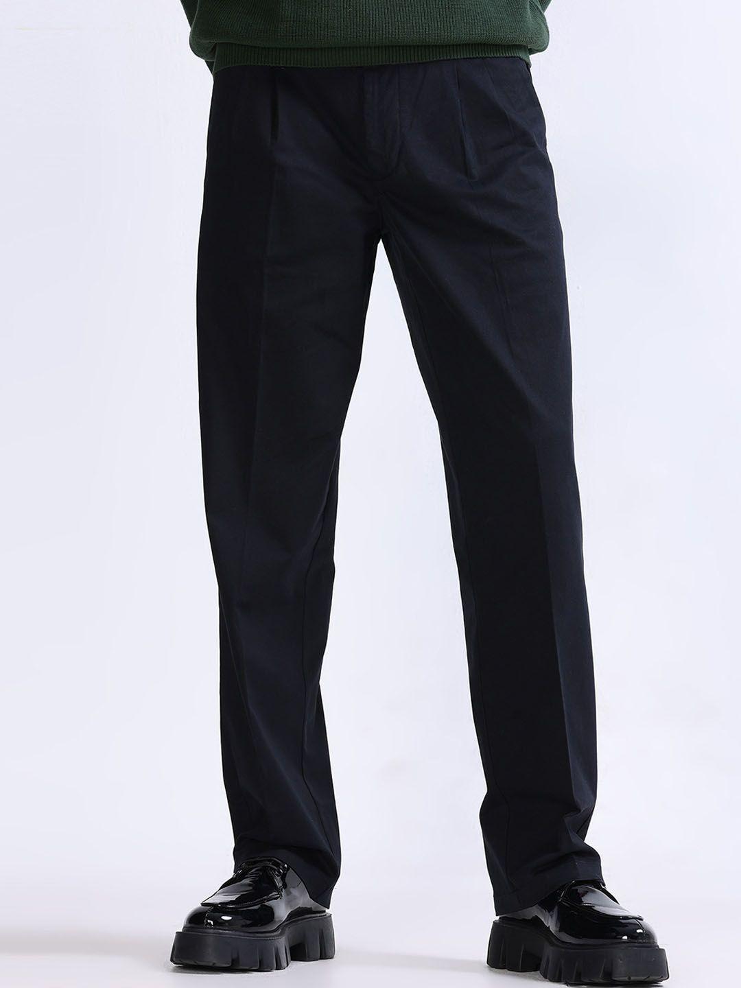 tailoraedge men relaxed mid-rise pleated trousers