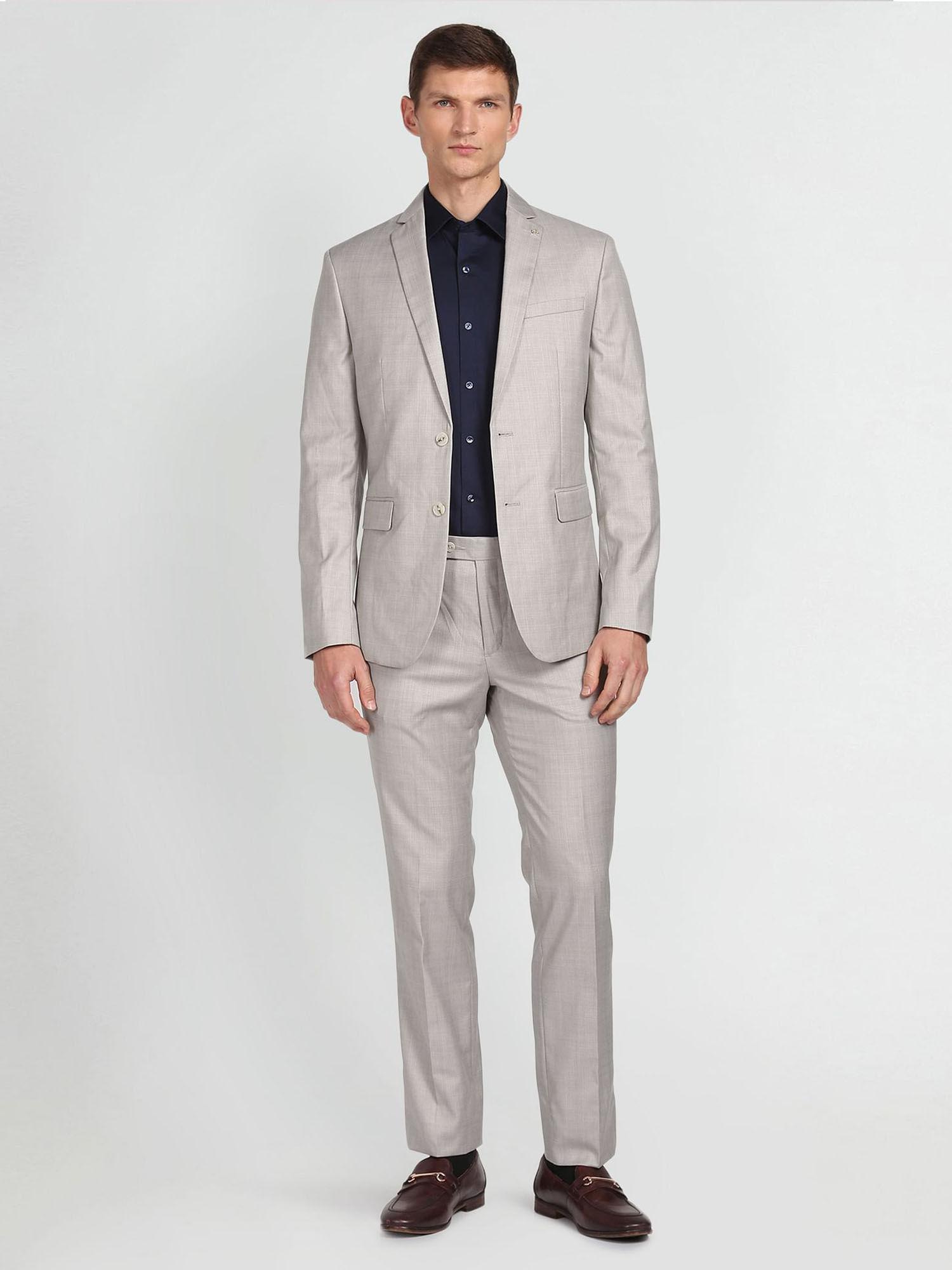 tailored regular fit heathered two piece suit (set of 2)