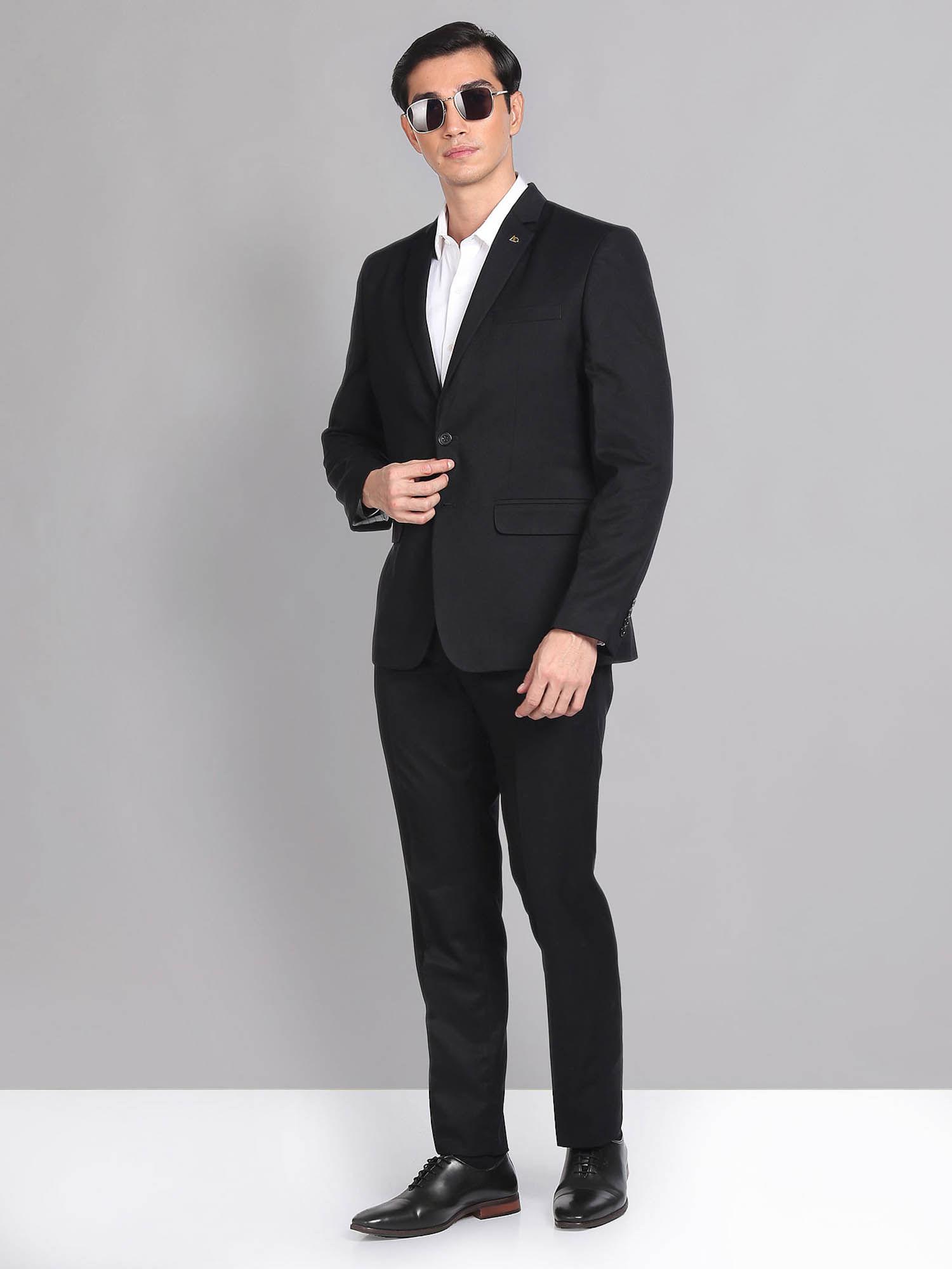 tailored regular fit solid suit (set of 2)