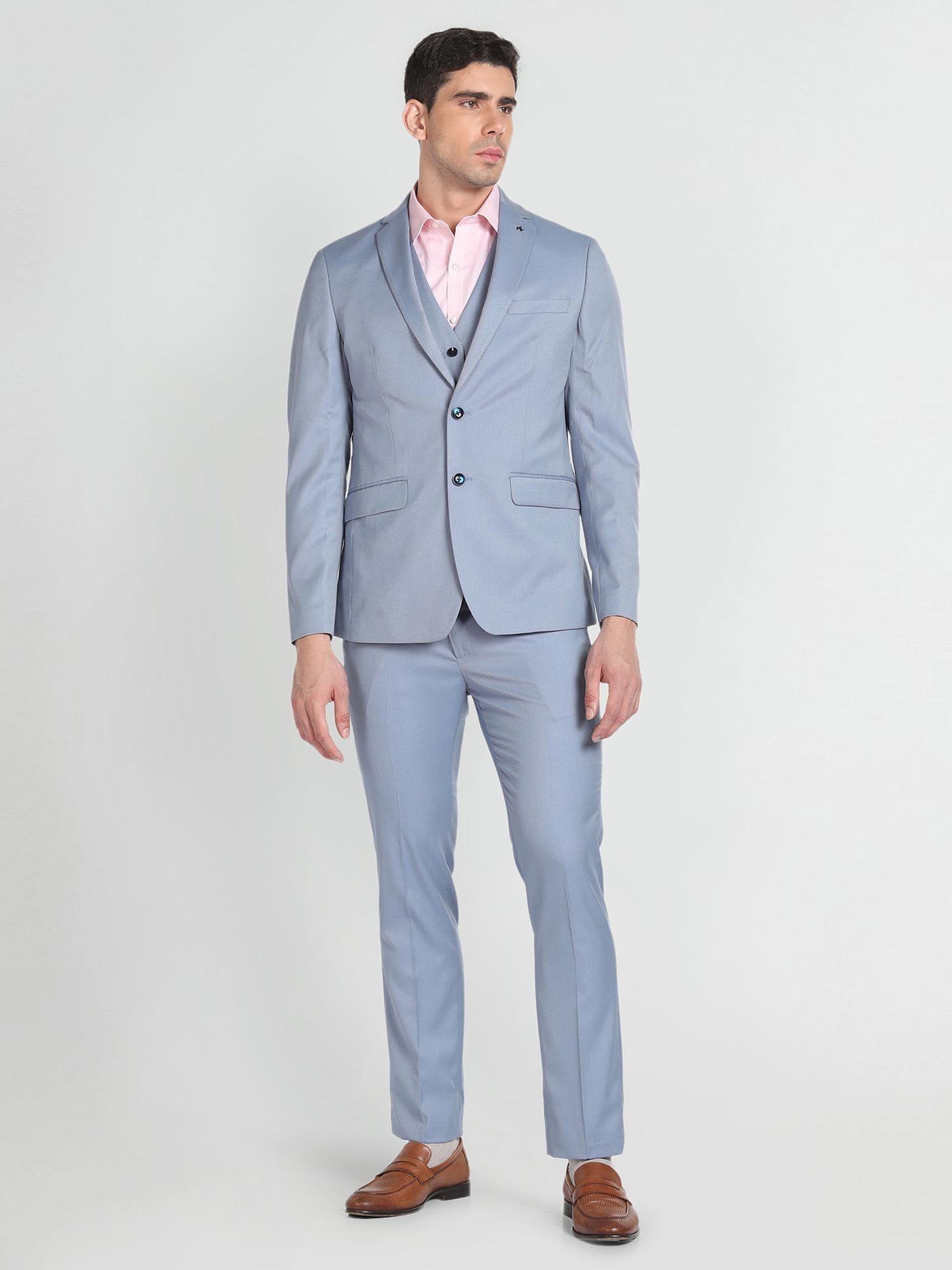 tailored regular fit three piece suit (set of 3)