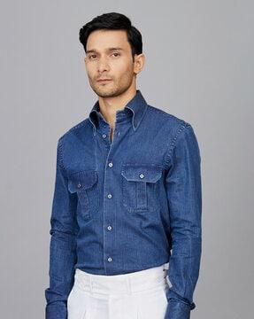 tailored-fit utility shirt