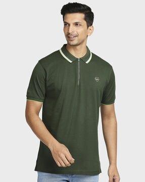tailored fit cotton polo t-shirt