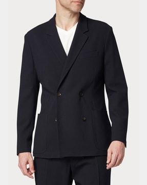 tailored fit double-breasted blazer