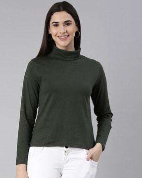 tailored fit high-neck t-shirt