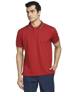 tailored fit polo t-shirt with contrast tipping