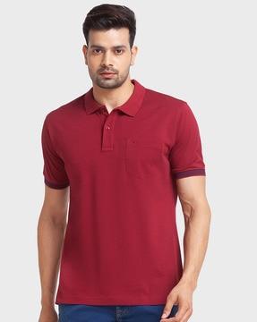 tailored fit polo t-shirt with patch pocket