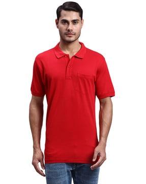 tailored fit polo t-shirt with patch pocket