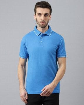 tailored fit polo t-shirt with short sleeves