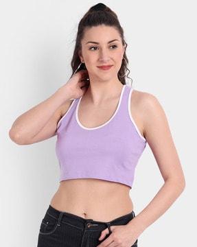 tailored fit round-neck tank top