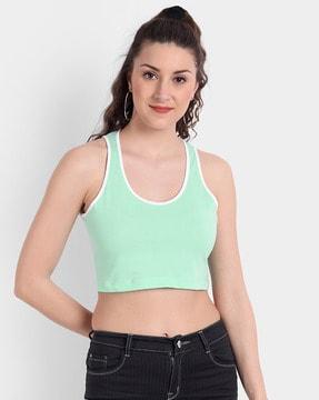 tailored fit round-neck tank top