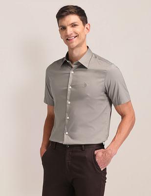 tailored fit satin shirt