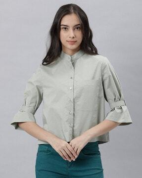 tailored fit shirt with patch pocket