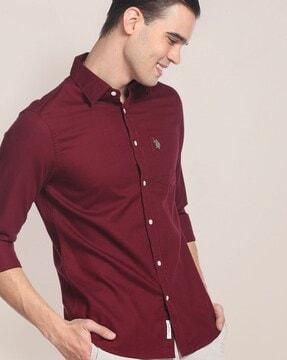 tailored fit shirt with patch pocket