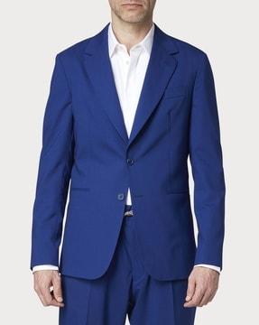 tailored fit single-breasted blazer