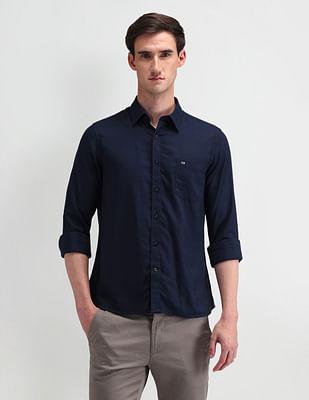 tailored fit solid shirt