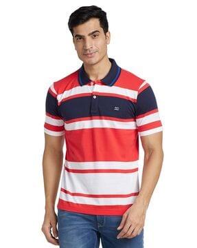 tailored fit striped polo t-shirt