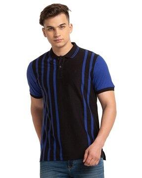 tailored fit striped polo t-shirt