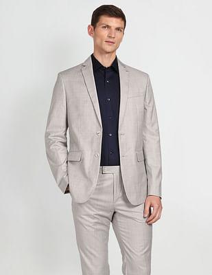 tailored regular fit heathered two piece suit