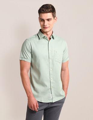 tailored regular fit solid shirt