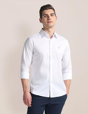 tailored regular fit solid shirt