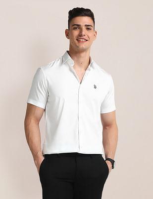 tailored regular fit solid shirt