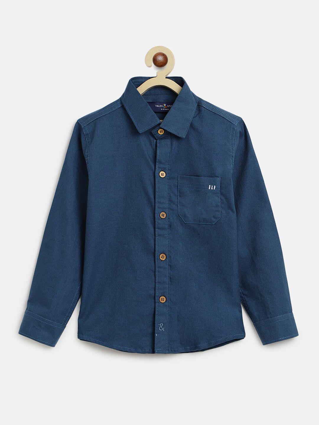 tales & stories boys blue casual shirt