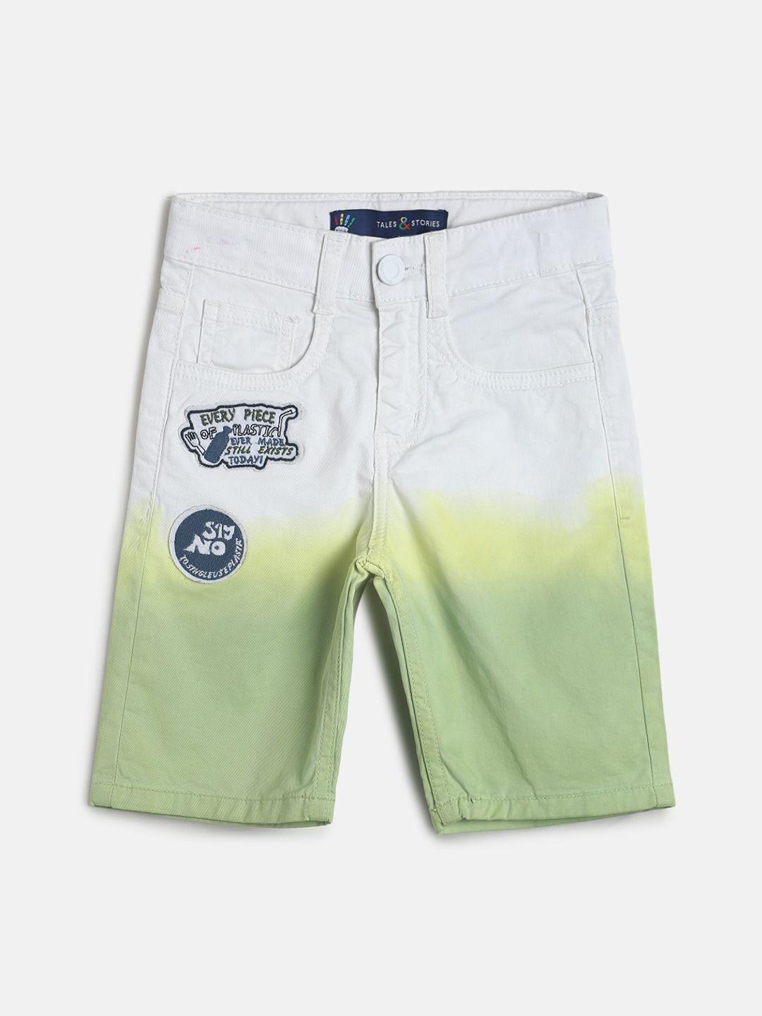 tales-&-stories-boys-green-regular-shorts