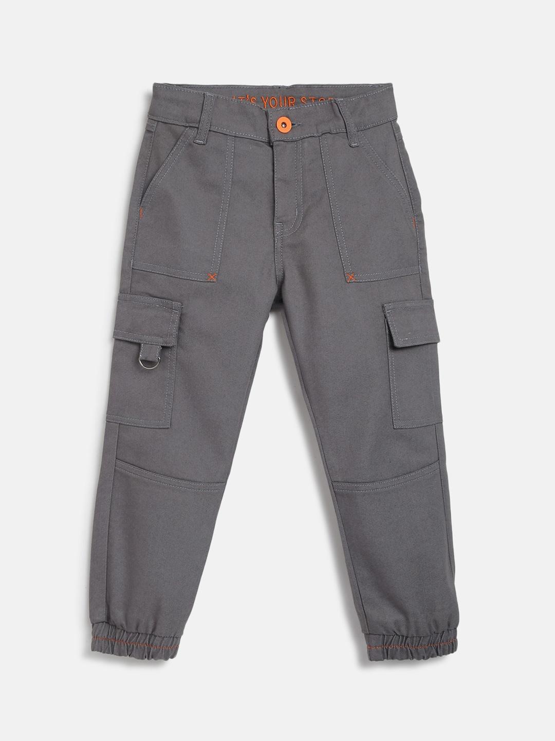 tales & stories boys grey cargos trousers