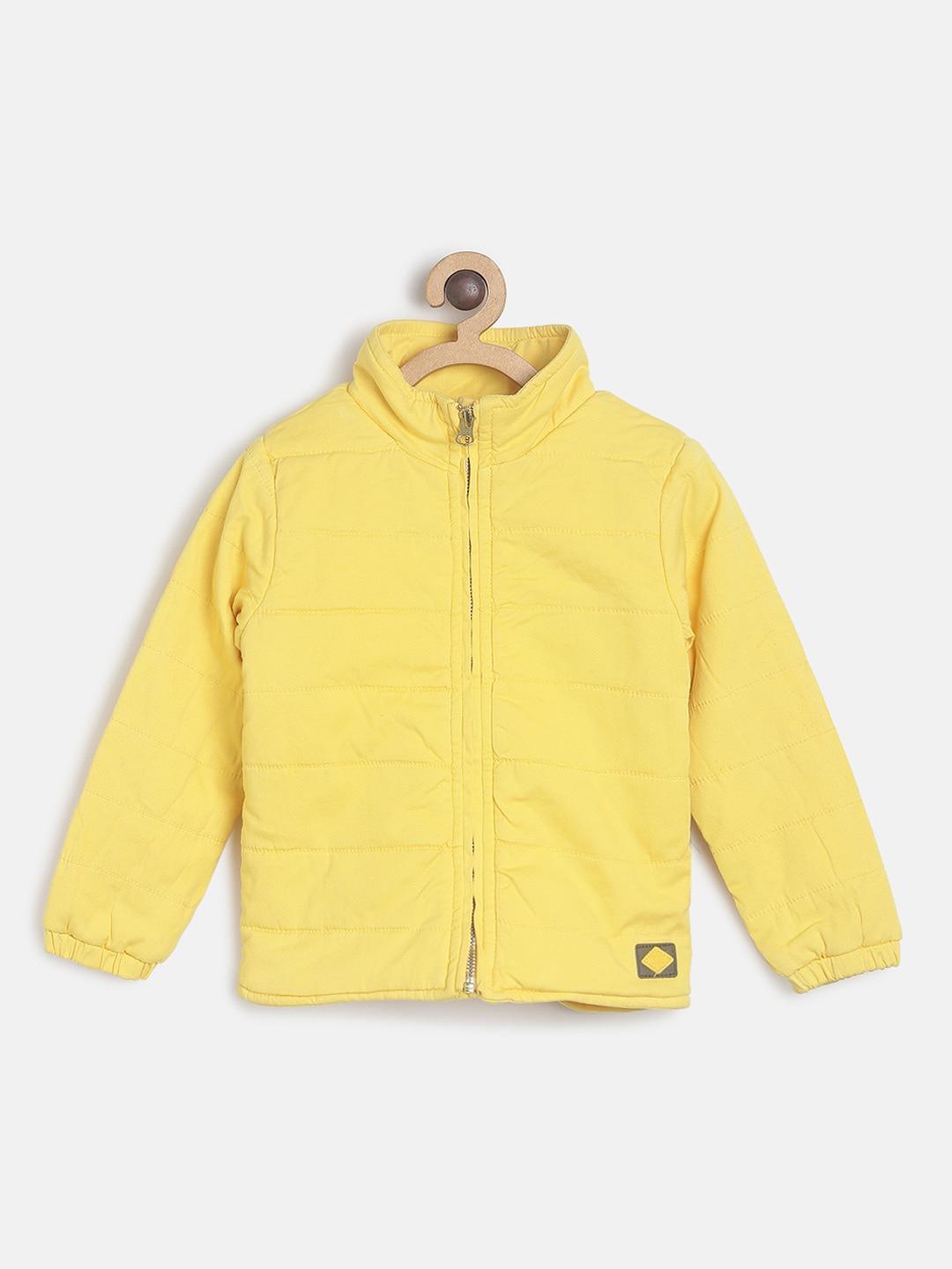 tales & stories boys yellow solid padded jacket