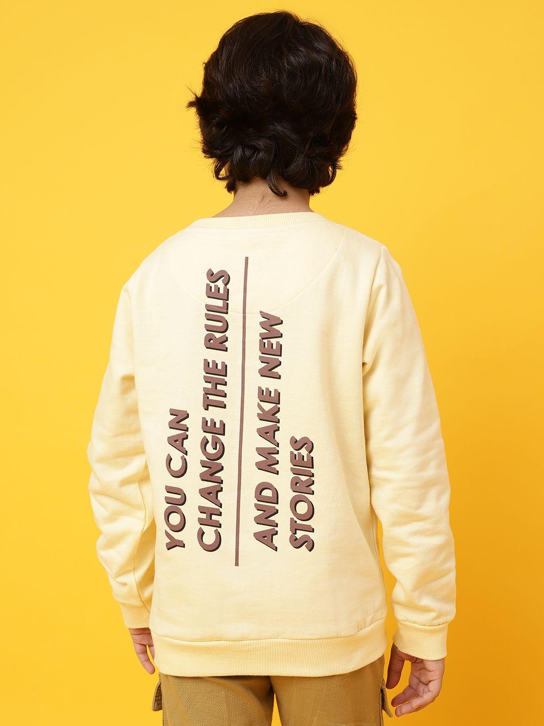 tales & stories boys cream-coloured sweatshirt