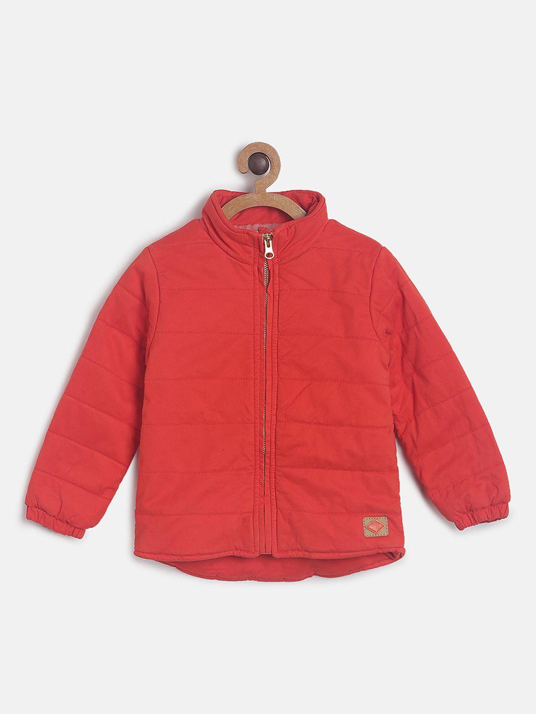 tales & stories boys orange solid padded jacket