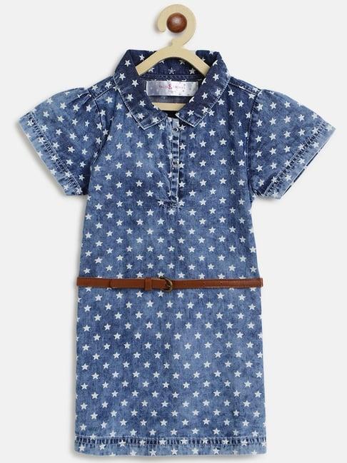 tales & stories kids blue cotton printed top