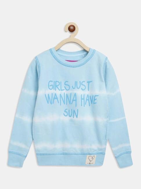 tales & stories kids blue printed full sleeves sweatshirt