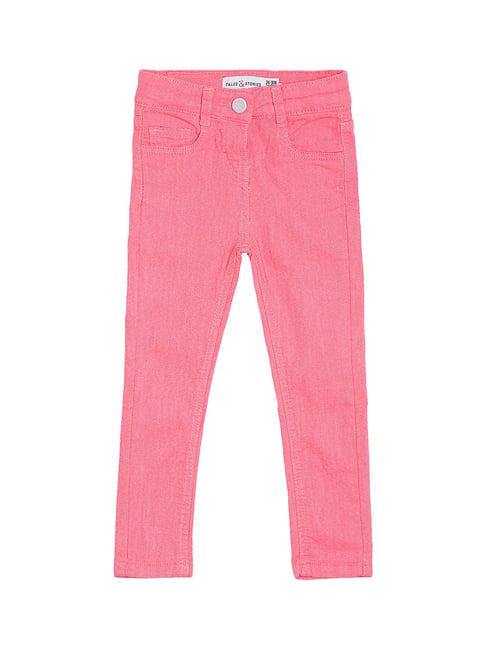 tales & stories kids pink neon solid jeans