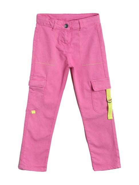 tales & stories kids pink solid trouser