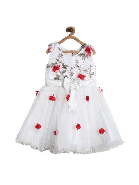 tales & stories kids white applique dress