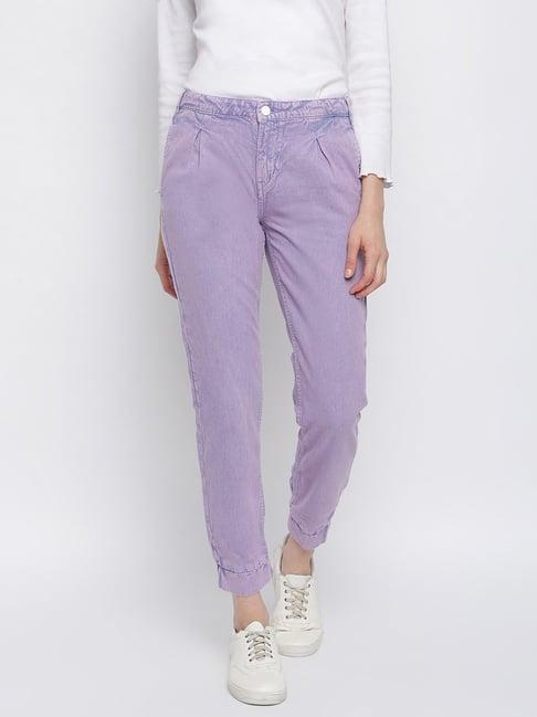 tales & stories purple regular fit joggers