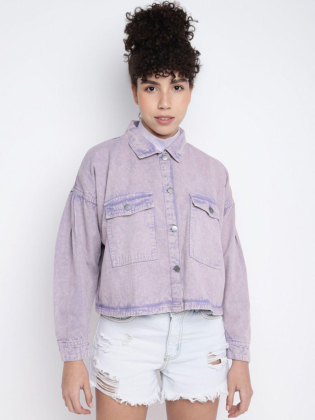 tales & stories washed lightweight cotton denim jacket