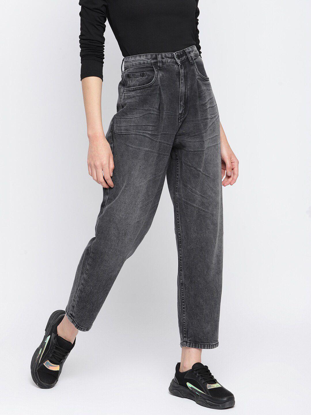 tales & stories women mid-rise heavy fade stretchable jeans