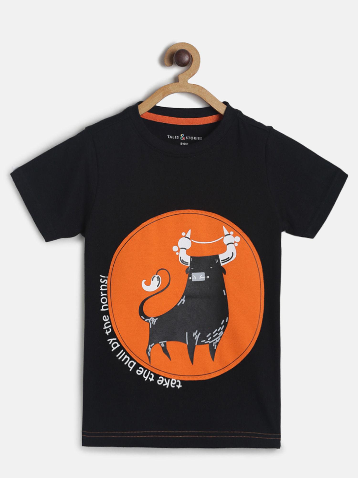 tales and stories black boys cotton printed t-shirt