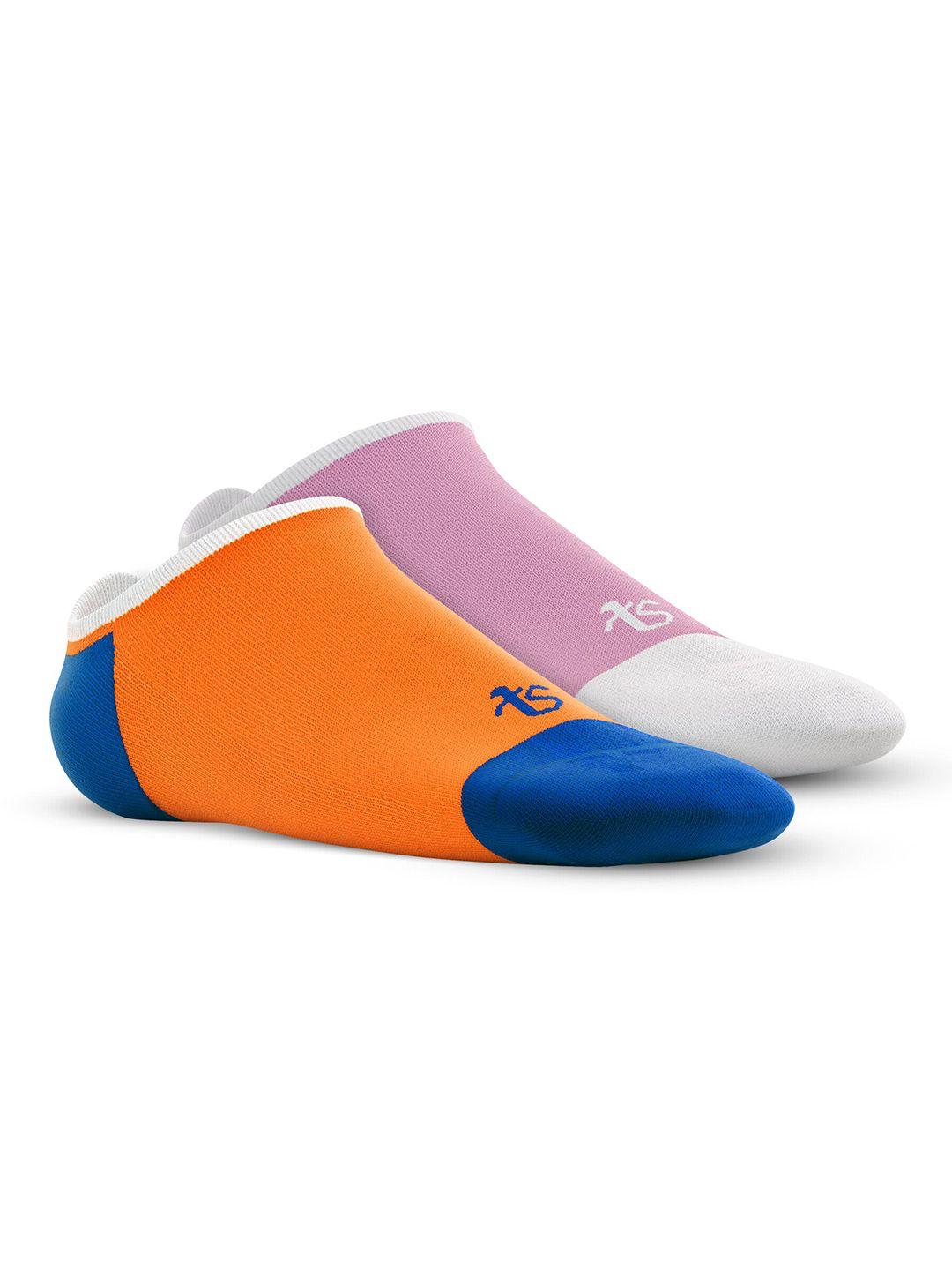 talkingsox unisex pack of 2 colourblocked shoe liner socks