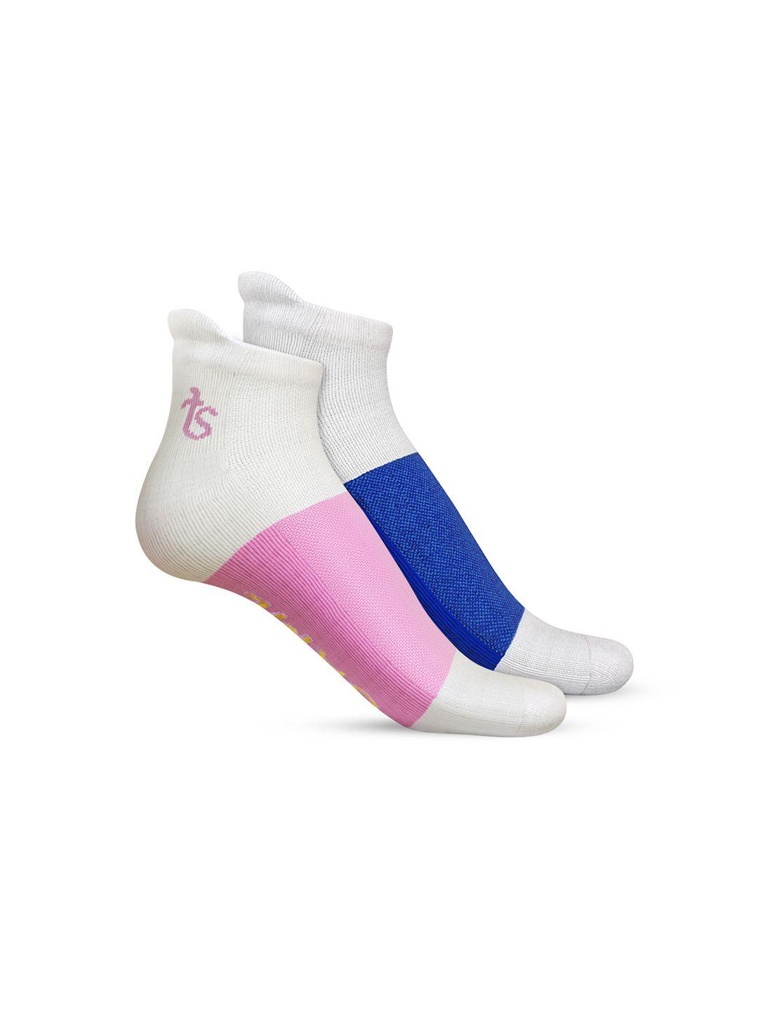 talkingsox pack of 2 patterned moisture wicking ankle length socks