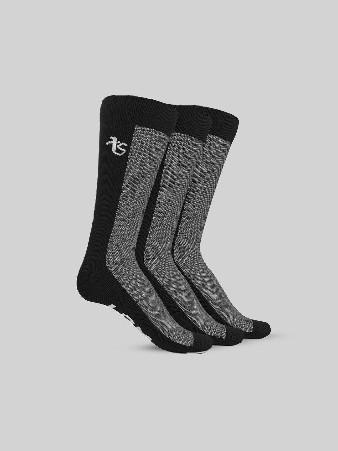 talkingsox pack of 3 color-blocked calf-length socks