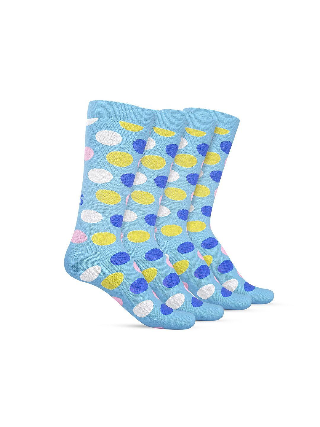 talkingsox pack of 4 patterned calf length socks