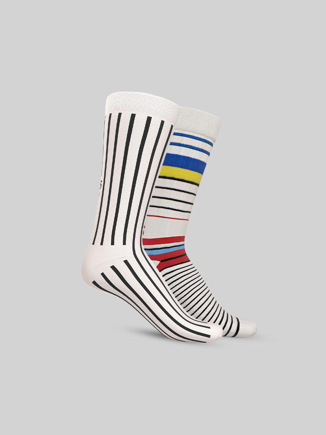 talkingsox striped pack of 2 calf-length socks