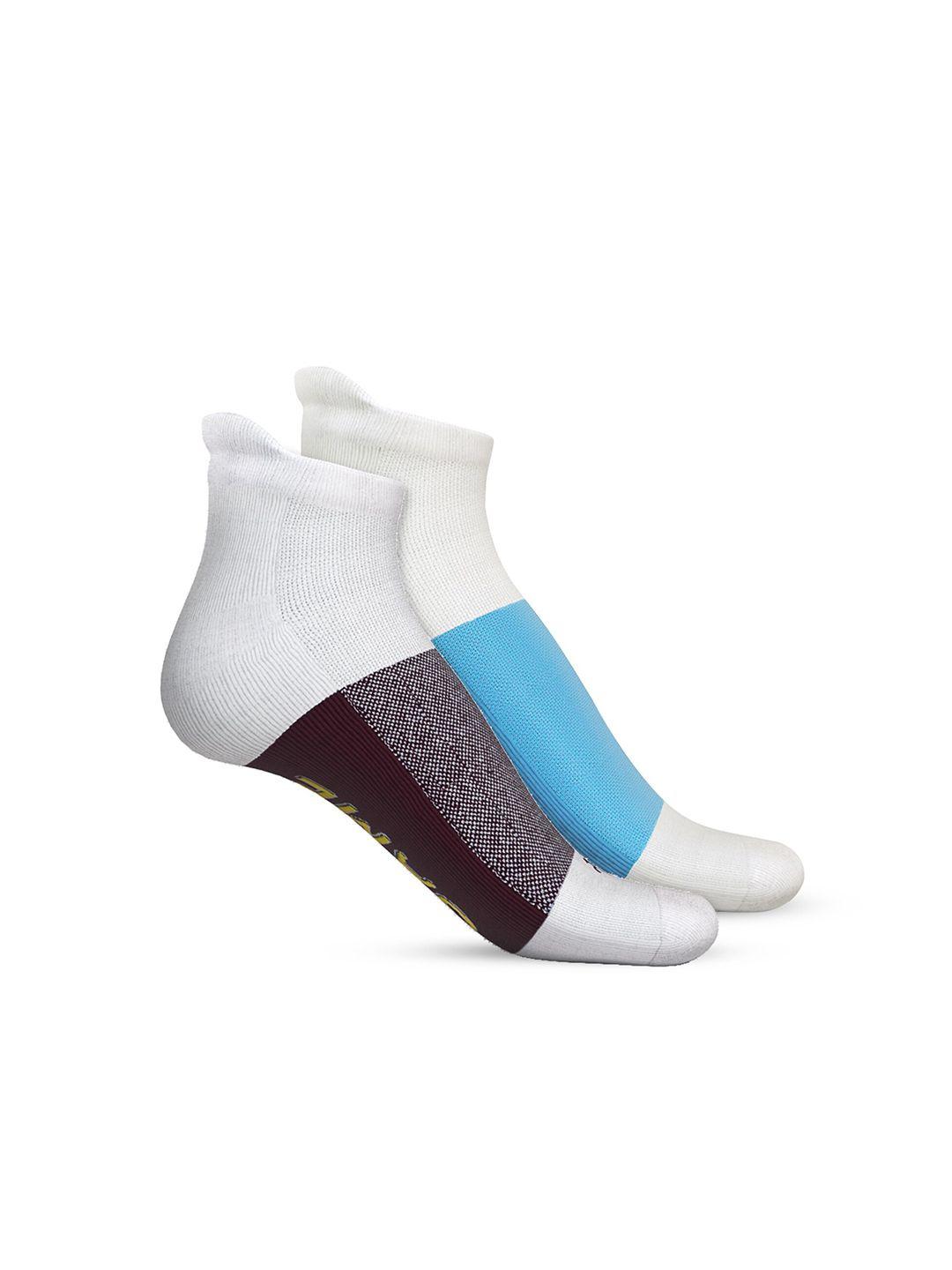 talkingsox unisex pack of 2 colourblocked ankle-length socks