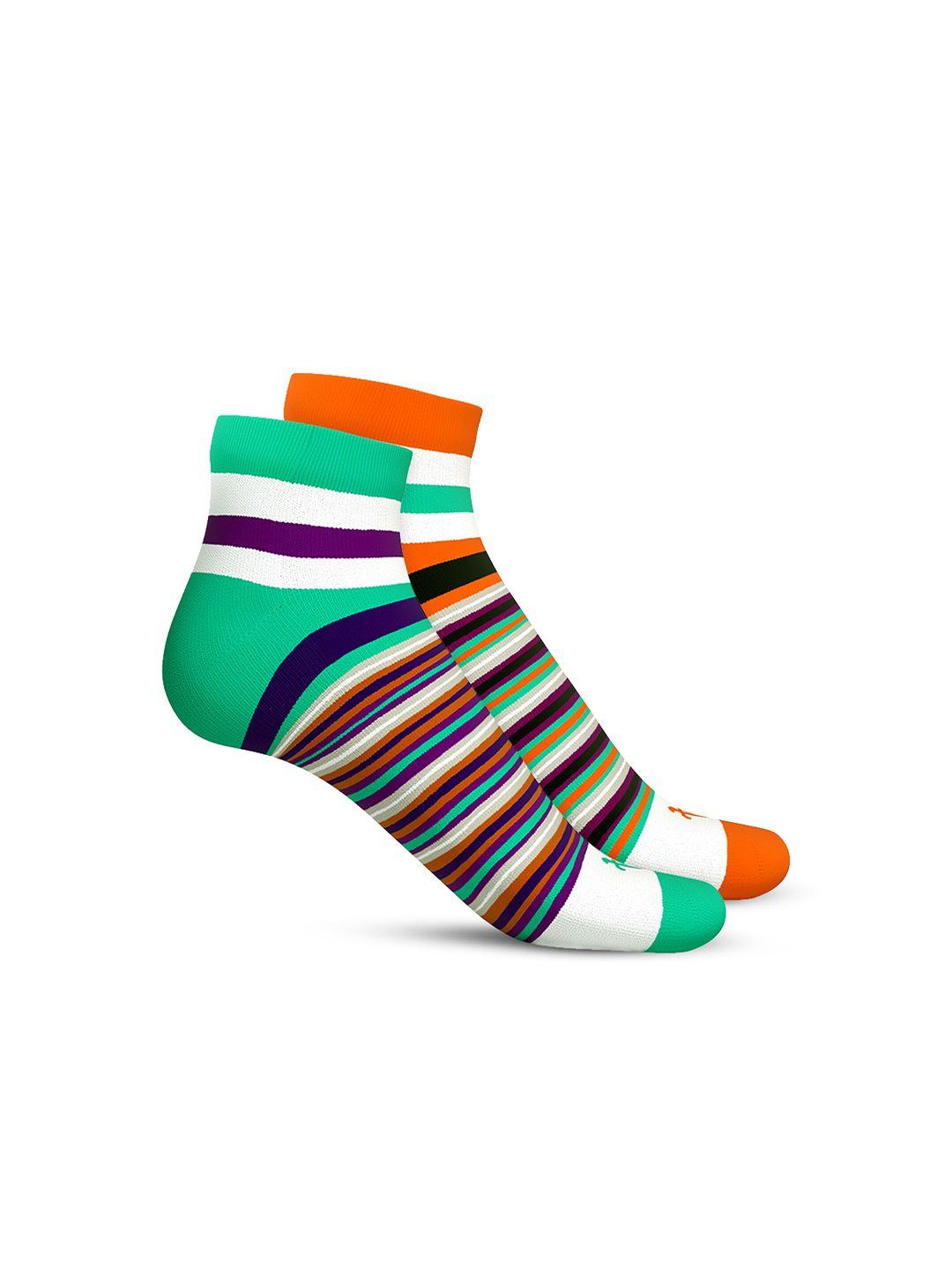 talkingsox unisex pack of 2 striped ankle-length socks