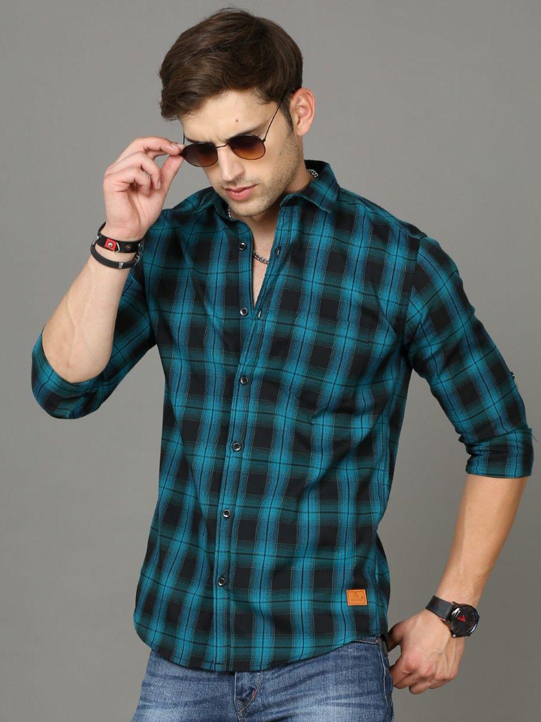 tallwalker standard buffalo checked cotton casual shirt