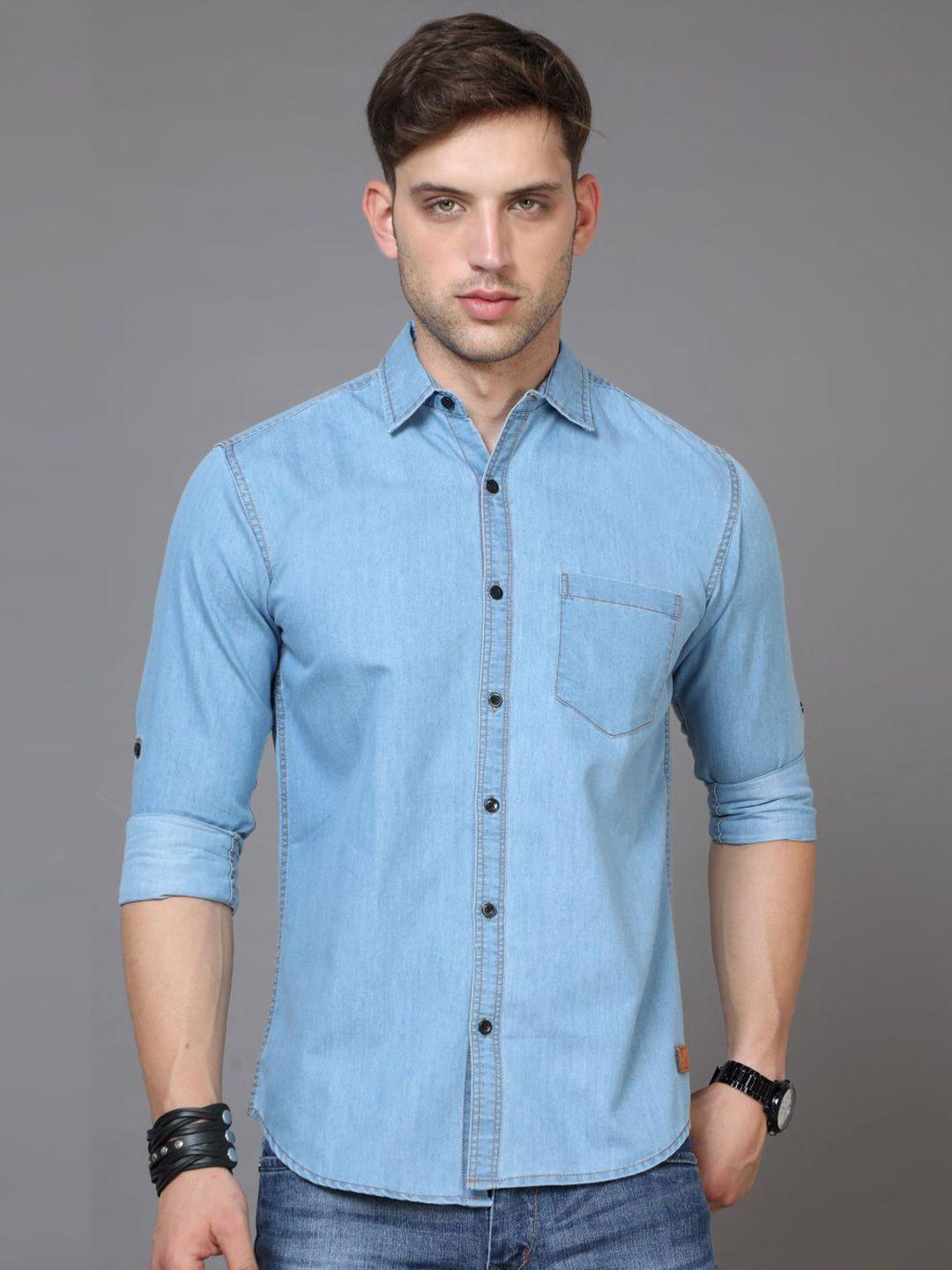 tallwalker standard denim casual shirt